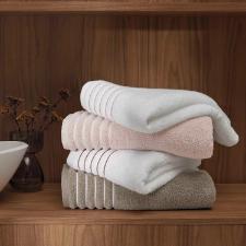 Jogo de toalhas Trussardi Palladio 5 pe�as 86x150cm 100% Algod�o Ard�sia/Branco