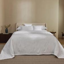 Colcha Trussardi Vantini Jacquard 2,90mx2,70m King Branco/Branco