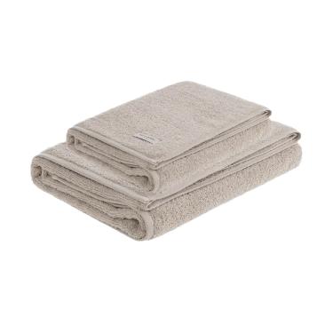 Jogo de toalhas Trussardi Fontani 2 pe�as 86cmx1,50m Nocciola