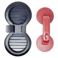 Forma dupla para hamburguer Falckelmann 6,5x19,7cm preto e vermelho