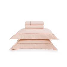 Jogo de len�ol Trussardi Cammillo 200 fios 100% Algod�o King Rosa/Rosa