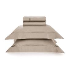 Jogo de len�ol Trussardi Fortore 300 fios 100% Algod�o Casal Nocciola