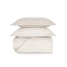 Colcha com 2 Porta-travesseiros em algod�o Trussardi Palazzi King 290x250cm branco