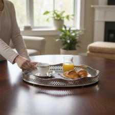 Bandeja Madeleine St. James Classique - Banho de Prata 70 cm