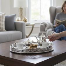 Bandeja Madeleine St. James Classique - Banho de Prata 70 cm