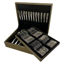 Faqueiro em prata Saint James P�rola 101 pe�as com estojo: Luxo e tradi��o para 12 Pessoas