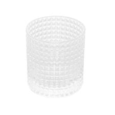 Jogo de copos para whisky borda prateada em vidro Wolff Spike 320ml 2 pe�as incolor