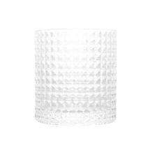 Jogo de copos para whisky borda prateada em vidro Wolff Spike 320ml 2 pe�as incolor