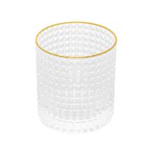 Jogo de copos para whisky borda dourada em vidro Wolff Spike 320ml 2 pe�as