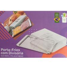 Porta-frios em a�o inox e tampa em acr�lico com divis�ria Forma Pop