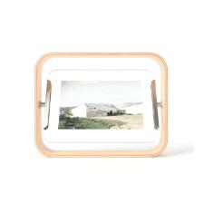 Porta-retratos em madeira Umbra Bellwood 13x18cm natural