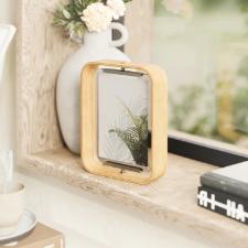 Porta-retratos em madeira Umbra Bellwood 13x18cm natural