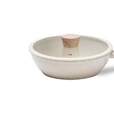 Frigideira alta com tampa antiaderente Brinox Ceramic Life Sirius 24cm vanilla