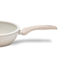 Frigideira alta com tampa antiaderente Brinox Ceramic Life Sirius 24cm vanilla