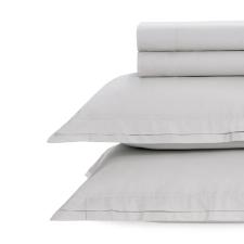 Jogo de len�ol Trussardi San Pietro 200 fios em algod�o Casal Branco/Branco