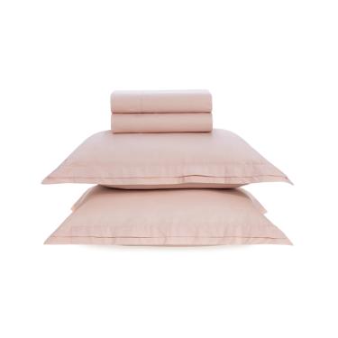 Jogo de cama Trussardi San Pietro 200 fios em algod�o 4 pe�as King Soft Rose