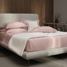 Jogo de len�ol Trussardi San Pietro 200 fios em algod�o Casal Soft Rose/Soft Rose