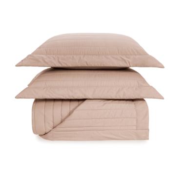 Colcha Trussardi Monteleone 200 fios em algod�o 2,90mx2,60m King Soft Rose