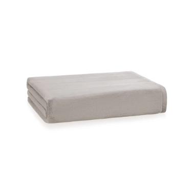 Cobertor em microfibra aveludado Trussardi Nales queen 240x260cm cenere