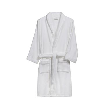 Roup�o 100% Algod�o Feminino P Trussardi Am�lia Branco e Nocciola