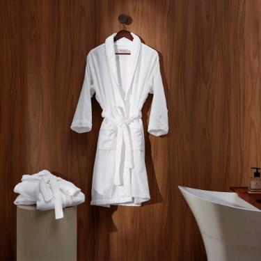 Roup�o 100% algod�o Trussardi Masculino Barone Branco Grande