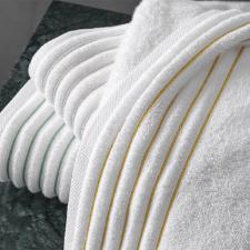 Jogo de Banho Trussardi Palladio 5 Pe�as 86cmx1,50m em algod�o Ard�sia/Branco