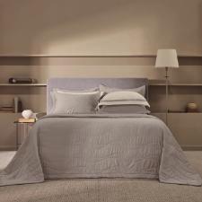 Colcha Trussardi Novara 300 fios em algod�o Eg�pcio 2,40mx2,80m Casal Nocciola