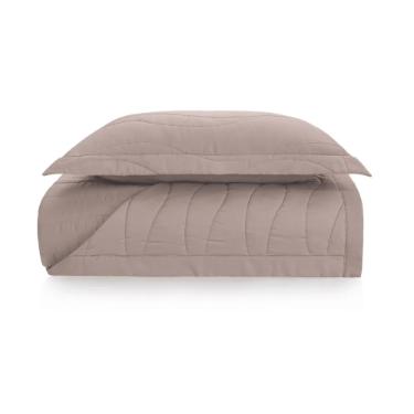 Colcha Trussardi Novara 300 fios em algod�o Eg�pcio 2,00mx2,80m Solteiro Nocciola