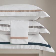 Jogo de len�ol Trussardi Vercelli 300 fios em algod�o King Branco