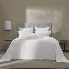 Jogo de len�ol Trussardi Vercelli 300 fios em algod�o Queen Branco