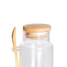 Porta mantimento em vidro com tampa e colher bambu Dynasty 250ml incolor
