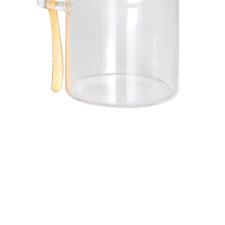 Porta mantimento em vidro com tampa e colher bambu Dynasty 250ml incolor