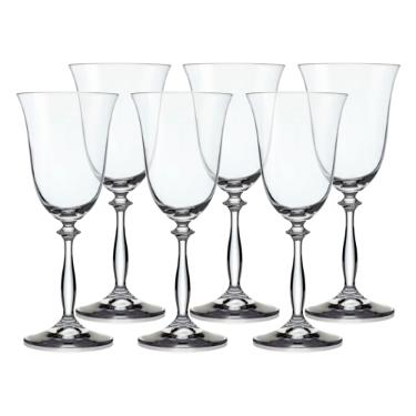 Jogo de ta�as para vinho branco em cristal Bohemia Angela 6 ta�as 185ml