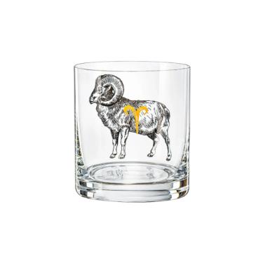Copo wisk em cristal Bohemia Zodiac Aries 280ml