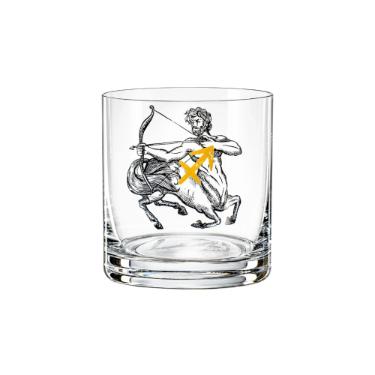 Copo wisk em cristal Bohemia Zodiac Sargit�rio 280ml