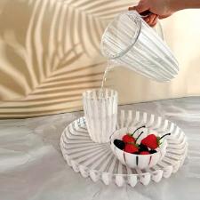 Bandeja redonda para servir em bio pl�stico Guzzini Dolcevita 31x3,5cm p�rola