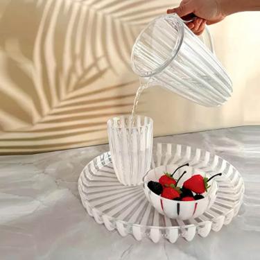 Bandeja redonda para servir em bio pl�stico Guzzini Dolcevita 31x3,5cm p�rola