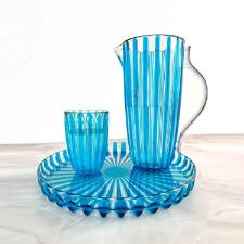 Bandeja redonda para servir em bio pl�stico Guzzini Dolcevita 31x3,5cm turquesa