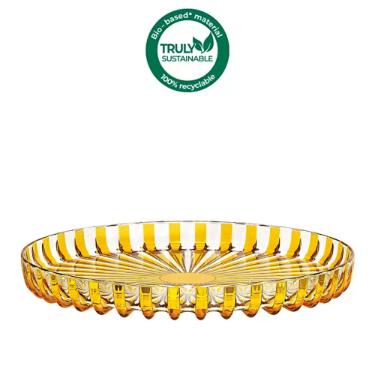 Bandeja redonda para servir em bio pl�stico Guzzini Dolcevita 31x3,5cm �mbar