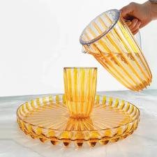 Bandeja redonda para servir em bio pl�stico Guzzini Dolcevita 31x3,5cm �mbar