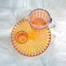 Bandeja redonda para servir em bio pl�stico Guzzini Dolcevita 31x3,5cm �mbar