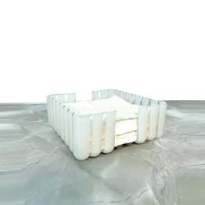 Porta-guardanapo quadrado em bio pl�stico Guzzini Dolcevita 19,6x8,4cm p�rola