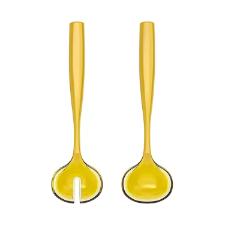 Jogo de talheres para salada em bio pl�stico Guzzini Dolcevita 28cm �mbar