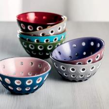 Jogo de bowls em acr�lico Guzzini Le Murrine 2 pe�as 12cm azul com laranja