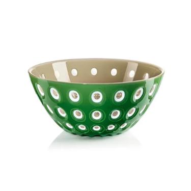 Saladeira bowl em acr�lico Guzzini Le Murrine 20cm verde musgo com areia