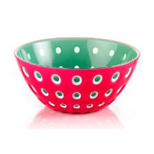 Saladeira bowl em acr�lico Guzzini Le Murrine 20cm magenta com verde