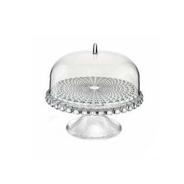 Prato para bolo com p� em pl�stico SMMA Guzzini Tiffany 30x27cm