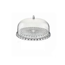 Prato para bolo com c�pula em pl�stico SMMA Guzzini Tiffany 30cm