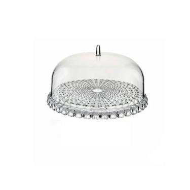 Prato para bolo com c�pula em pl�stico SMMA Guzzini Tiffany 30cm