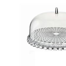 Prato para bolo com c�pula em pl�stico SMMA Guzzini Tiffany 30cm